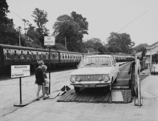 Motorail car transport service  c 1960s.