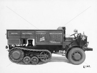 RNLI chain-track tractor with front-wheel drive  1929.