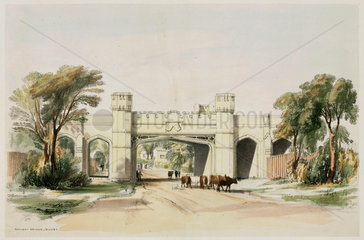 Rugby Railway Bridge as seen from the road  Warwickshire  April 1839.