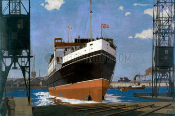 Launch of TSS ‘Duke of York’  Queen's Island  Belfast  1935.