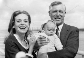 Cary Grant with Dyan Cannon and baby Jennifer  1966.