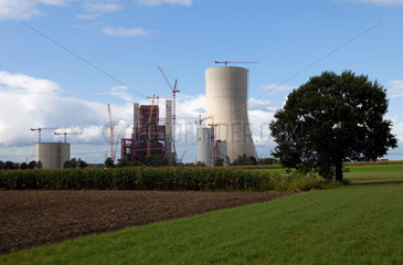 Datteln  Deutschland  Grossbaustelle EON Steinkohlekraftwerk Datteln 4
