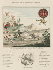 ‘Infallible method of steering of balloons’  late 18th century.