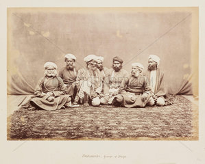 'Peshawur - Group of Thugs'  c 1865.