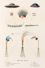 Hats  combs and other artifacts from ‘the Land of the Papuans’  1822-1825.