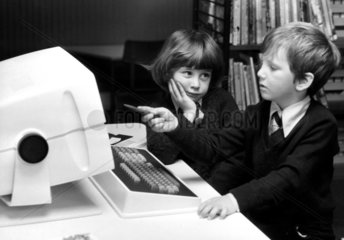 Children using a computer  December 1980.