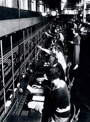 Switchboard operators at the London Trunk Exchange  c 1930s.