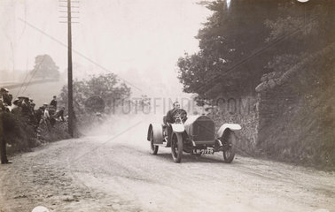 Car competing in a motoring trial  Yorkshire  1913.