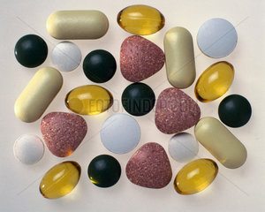 Selection of vitamins  minerals and other food supplements  1998.
