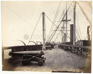 Cannon on the deck of the SS ‘Great Eastern’  c 1867.