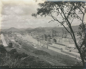 Construction of the Panama Canal  Panama  1912.