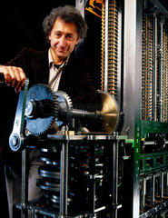 Doron Swade operating Babbage's Difference Engine No 2  2000.