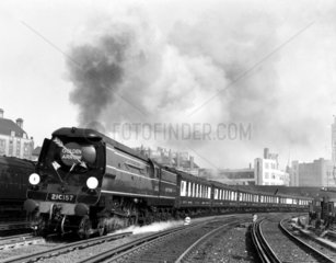 'Golden Arrow' leaving Victoria Station  London  c 1947.