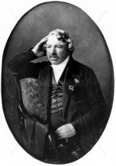 Louis Jacques Mande Daguerre  French photography pioneer  c 1840.
