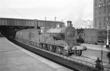 Passenger train to Dublin at Belfast Station  1939.