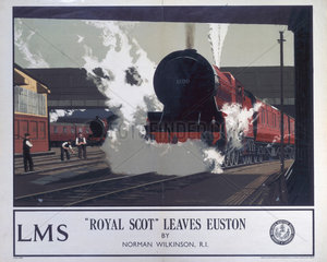 'Royal Scot Leaves Euston’  LMS poster  1923-1947.