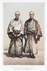 Yenoski and Takojuro  interpreters  c 1853-1854.