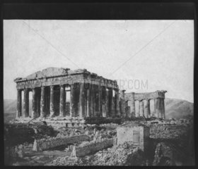 The Parthenon  Athens  from the north west  1851.