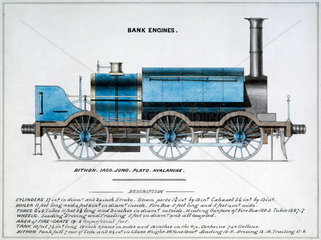 'Bank Engines'  steam locomotive  1857.