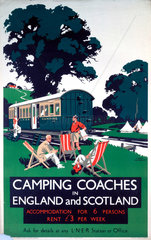 'Camping Coaches'  LNER poster  1923-1947.