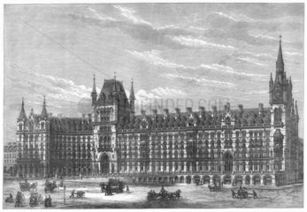 The Midland Grand Hotel and St Pancras Station  London  1871.