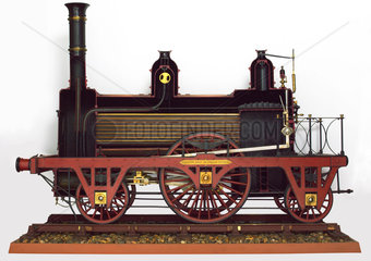 Sectioned railway locomotive  1840-1845.