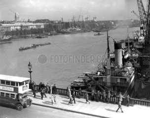 London Bridge and the River Thames  London  22 September 1933.