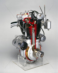 Triumph 'Speed Twin' motorcycle engine  1950.