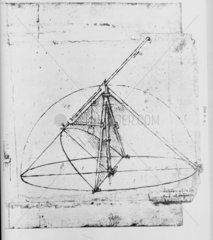 Sketch of a parabolograph  15th century.