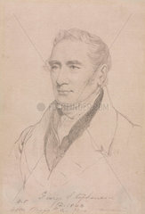 George Stephenson  English railway engineer  1838.