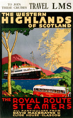 ‘The Western Highlands of Scotland’  LMS poster  c 1920s.