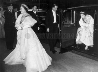 Princess Margaret and the Queen Mother  8 June 1953.