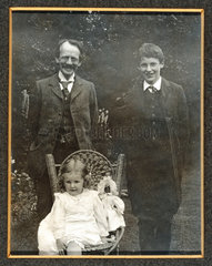 J J Thomson with his son and daughter  c 1909.