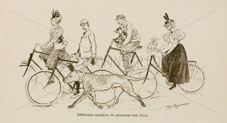 ‘Different ways of walking the dog’  1898.
