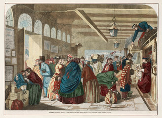 'Hastings Railway Station- The Arrival of the Down-Train'  1859-1879.