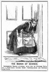 ‘X-ray’ of a maid spying at a keyhole  27 March 1896.