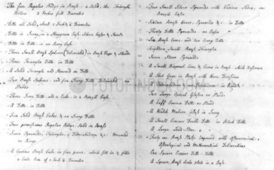 A list of items contained in the Boyle Collection  13 March 1770.