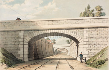 A series of railway bridges  19th century.
