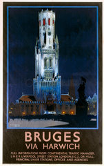 ‘Bruges’  LNER poster  1933.
