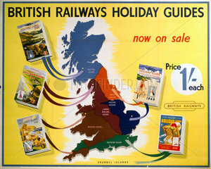 'British Railways Holidays Guides'  BR (SR) poster  1948.