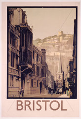 ‘Bristol’  proof copy of GWR/LMS poster  1933.