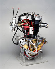 Triumph 'Speed Twin' motorcycle engine  1950.