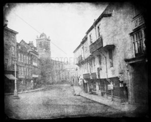 A street scene in York  c 1840s. Salt paper