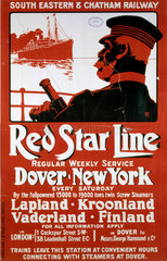 ‘Red Star Line’  SECR poster 1912.