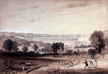 The Ouse Valley Viaduct on the London & Brighton Railway  mid 19th century.