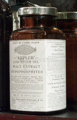 Kepler cod liver oil with malt extract  late 19th early 20th century.