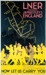 'LNER presents J B Priestley's England'  LNER poster  1923-1947.