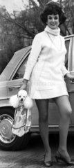Woman with poodle  April 1969.