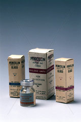Penicillin specimen with original packaging  c 1950.
