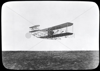 Wright Brothers Type A aeroplane in flight  24 August 1909.